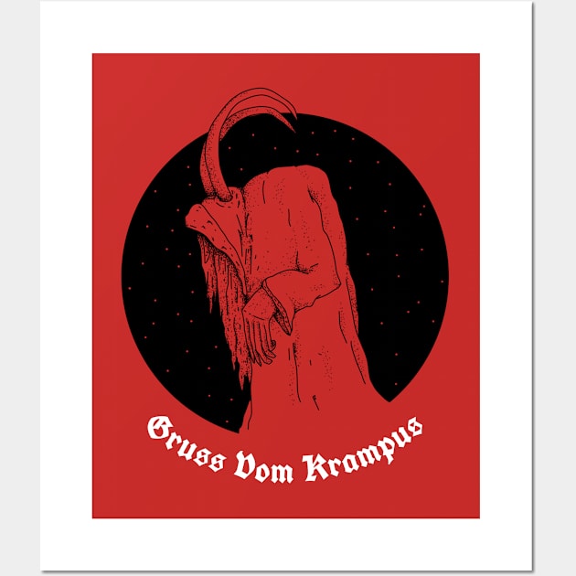 Gruss Vom Krampus Wall Art by Mads' Store